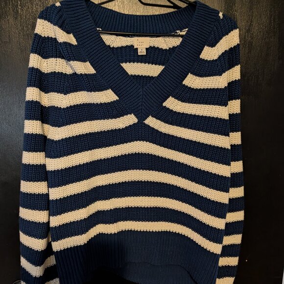 Blue and White stripped sweater - Picture 1 of 2